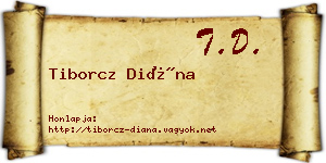 Tiborcz Diána névjegykártya