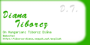 diana tiborcz business card